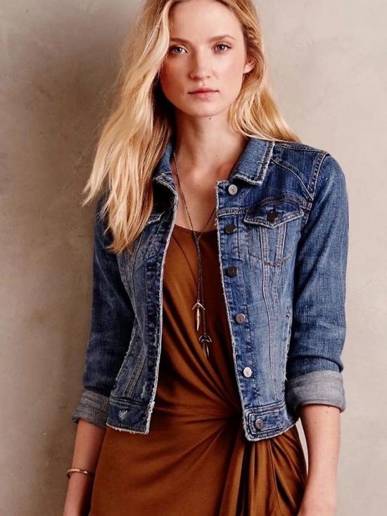 Pilcro and the Letterpress Jackets & Blazers - PILCRO and the Letterpress Classic Blue Denim Jacket - Women's Jean Jacket Small